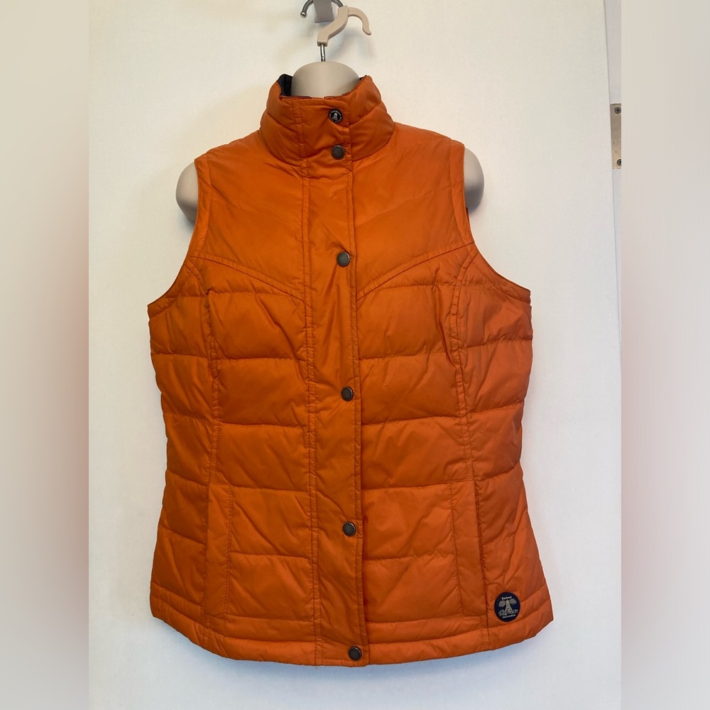 NEW BARBOUR Bowline Vest Gilet. Orange Navy. Size 8